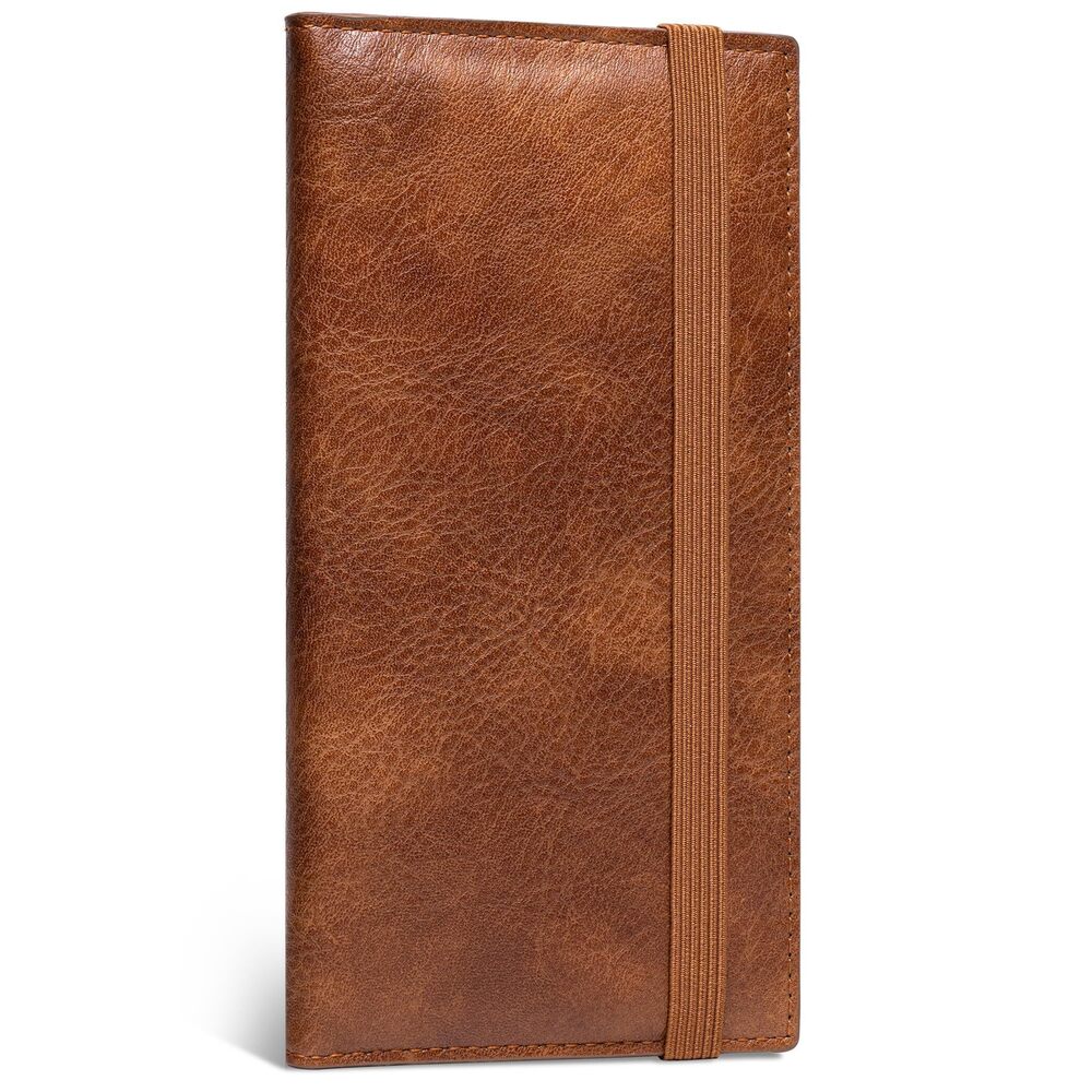 5034 Checkbook Cover & , Premium Vegan Leather Checkbook Holder Slim